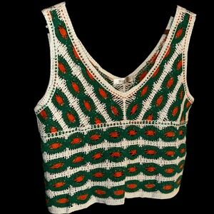 Crochet knitted crop top